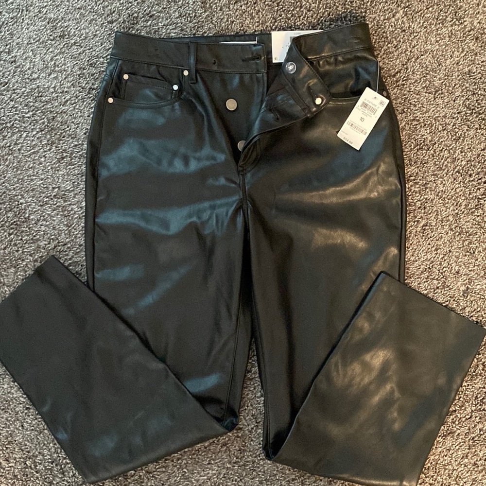 Black leather pants